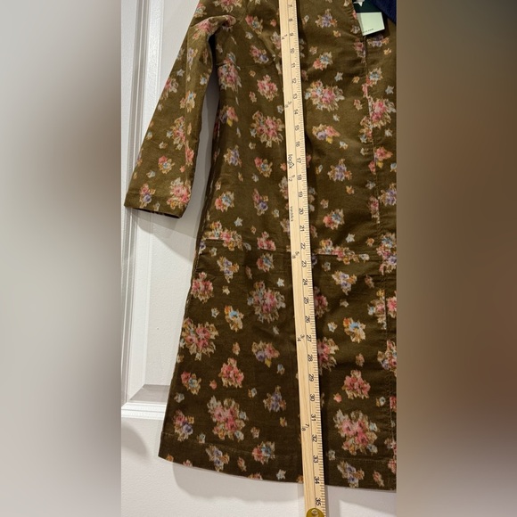 Tuckernuck Hazel Floral Corduroy Mini Dress S Brown Clifton Fall Floral NWT - Picture 15 of 15